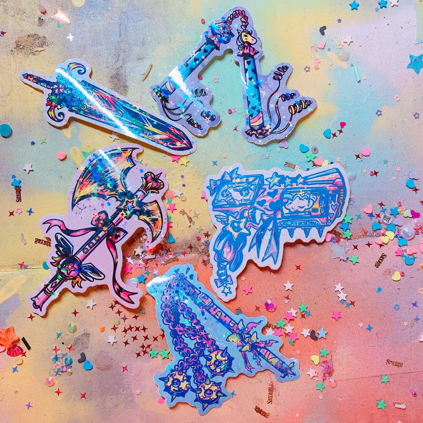 Rainbow Candy Sword Sticker