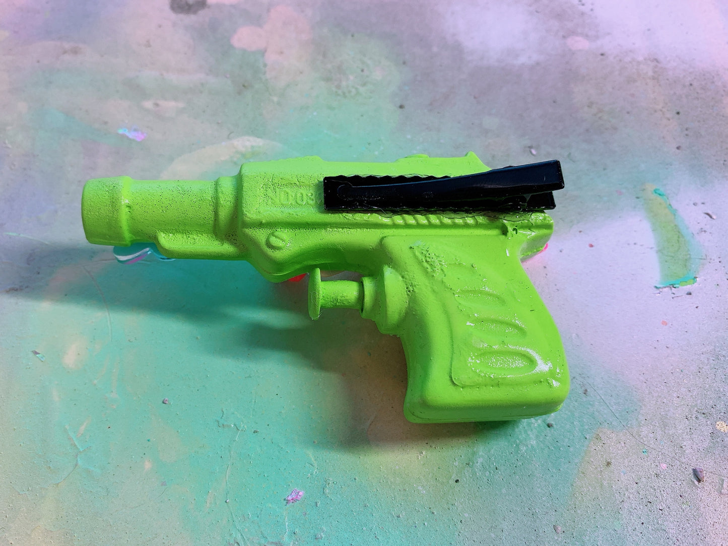 Green Fun Squirt Gun Hair Clip