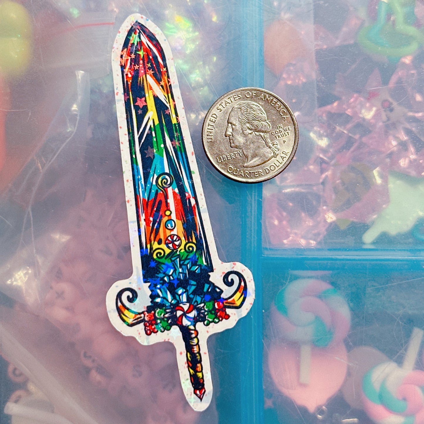 Rainbow Candy Sword Sticker