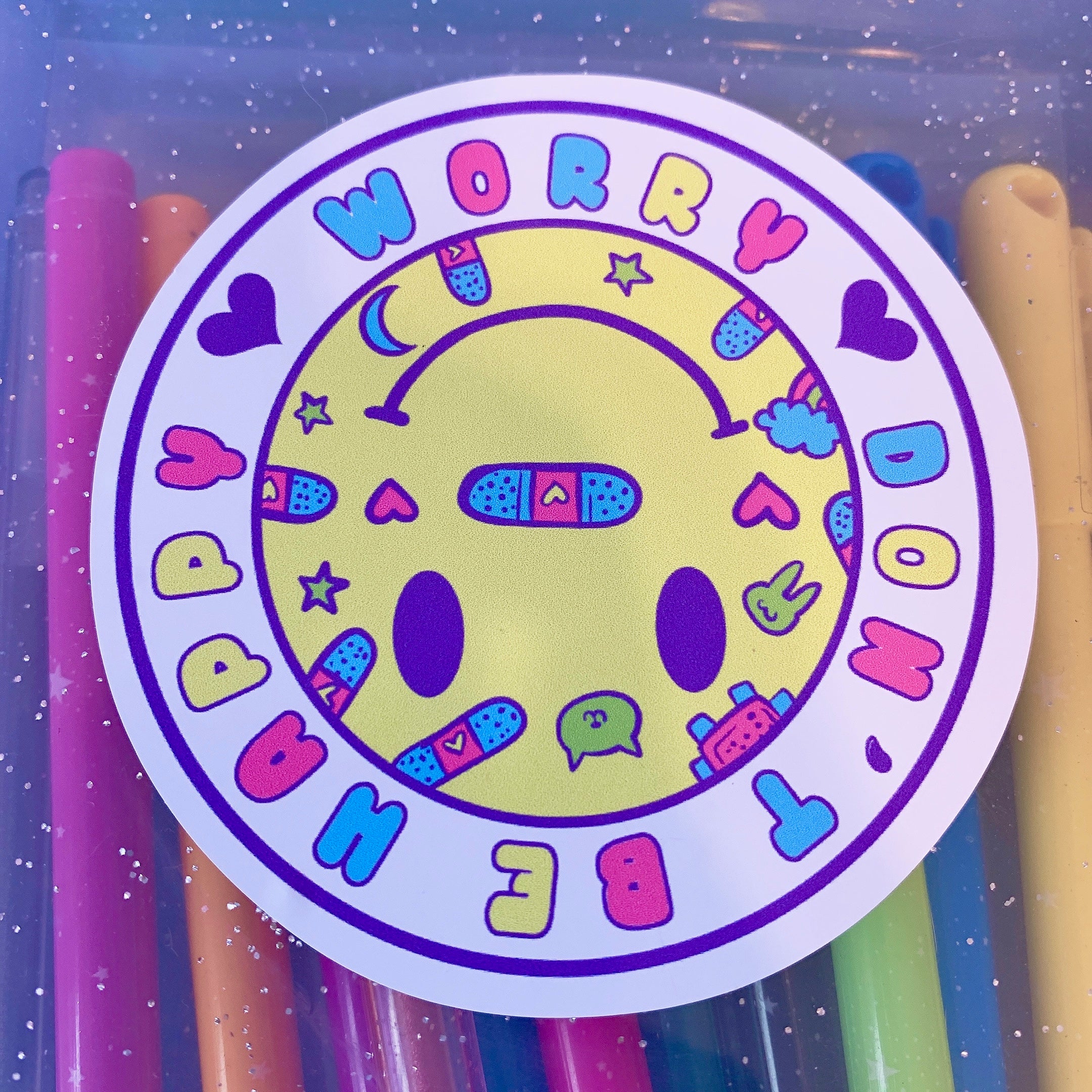 Worry, Don't Be Happy Sticker – Hard Decora